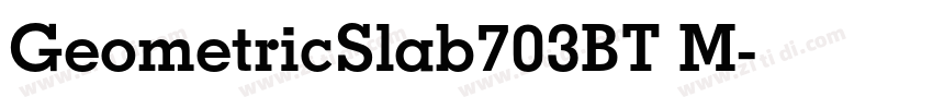 GeometricSlab703BT M字体转换